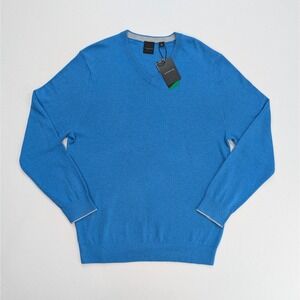 Dunning Laguna Heather Thermolite Merino V Neck Sweater L NWT